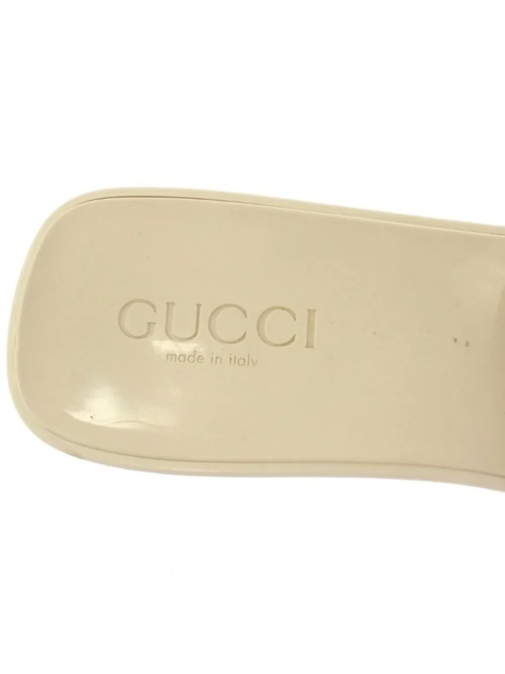 Gucci Rubber Slidesandals Square Heel